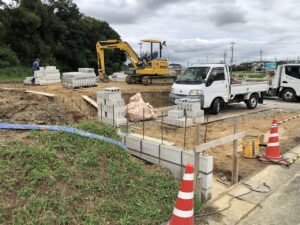 造成工事の様子です