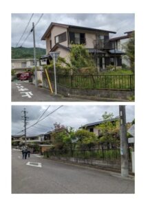 リノベーション前の外観です <br />
樹木が生い茂り家が見えない状態でした<br />
