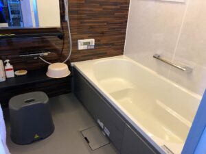 リフォーム後の浴室（ユニットバス クリナップ ラクヴィアです）<br />
こちらも何度もショールームに足を運んで選び、大変喜んでいただきました