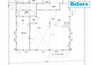 工事前の図面です。この南側（下側）に増築を計画しました。