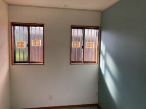 子供部屋A<br />
和室のあった場所に子供部屋が2室誕生しました。壁のアクセントクロスはお子様がそれぞれ選ばれました。